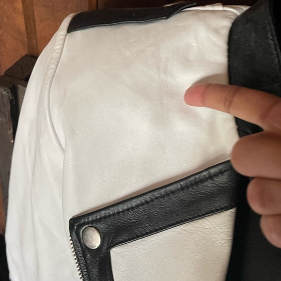 Custom Made Genuine Leather Jacket Cropped Colorblock Moto Biker XXS Motorcycle - Picture 9 of 14